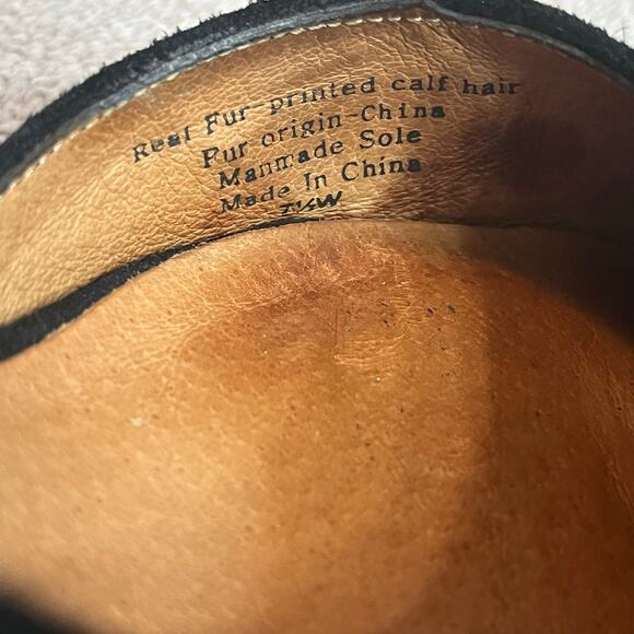 Halogen Marlie Leopard Calf Hair Pointed Toe Pumps 7.5 Wide Animal Print mobwife - Picture 9 of 9